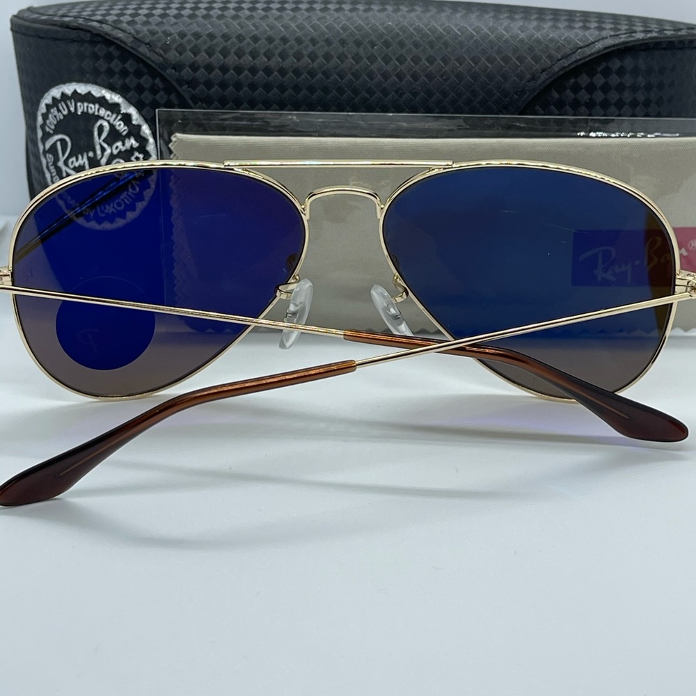 New Rayban Aviator Polarized 3025 Gold/Brown Polar - Picture 3 of 10